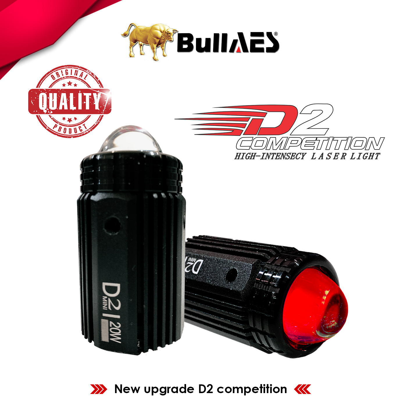 Mini Laser D2 20 Watt Bullaes + Devil eye