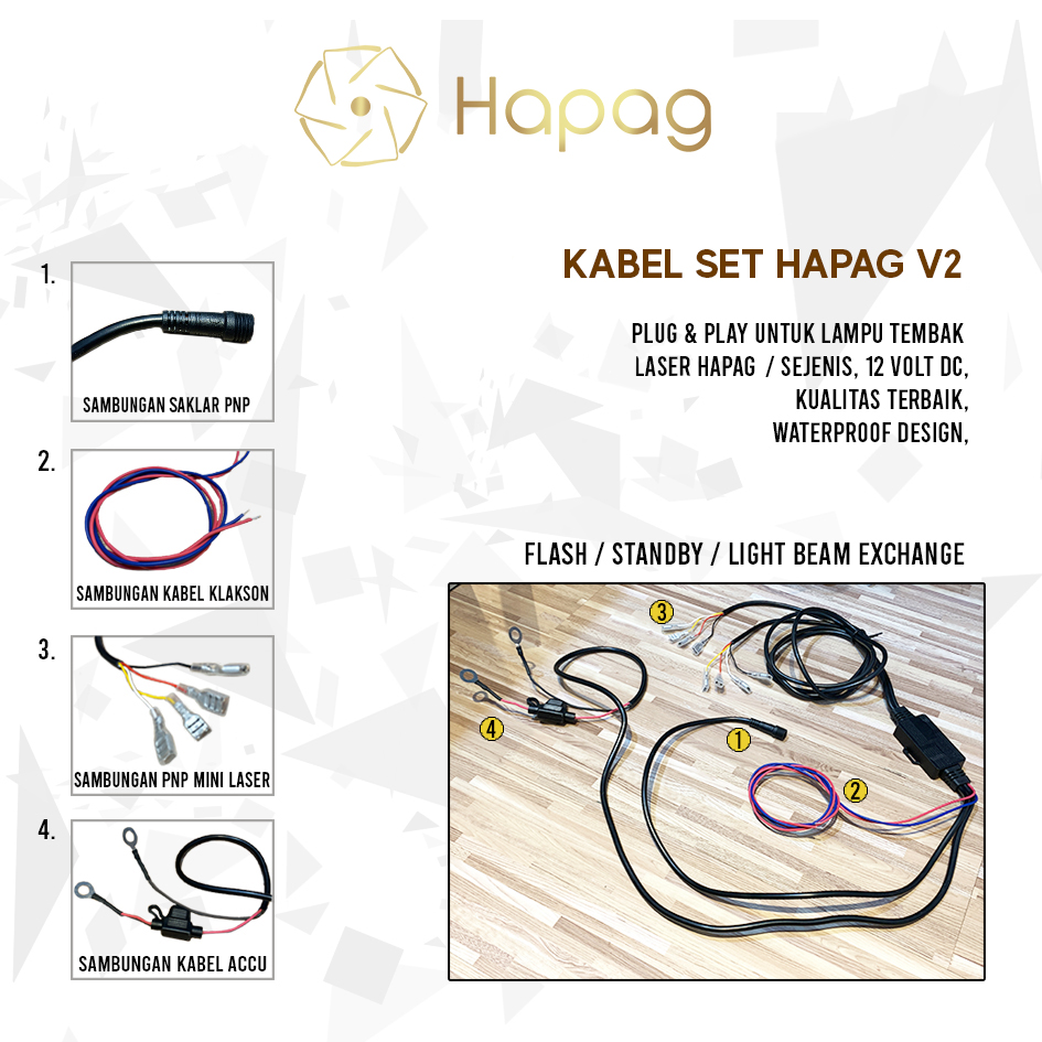 Kabel Set Mini Laser V2 HAPAG