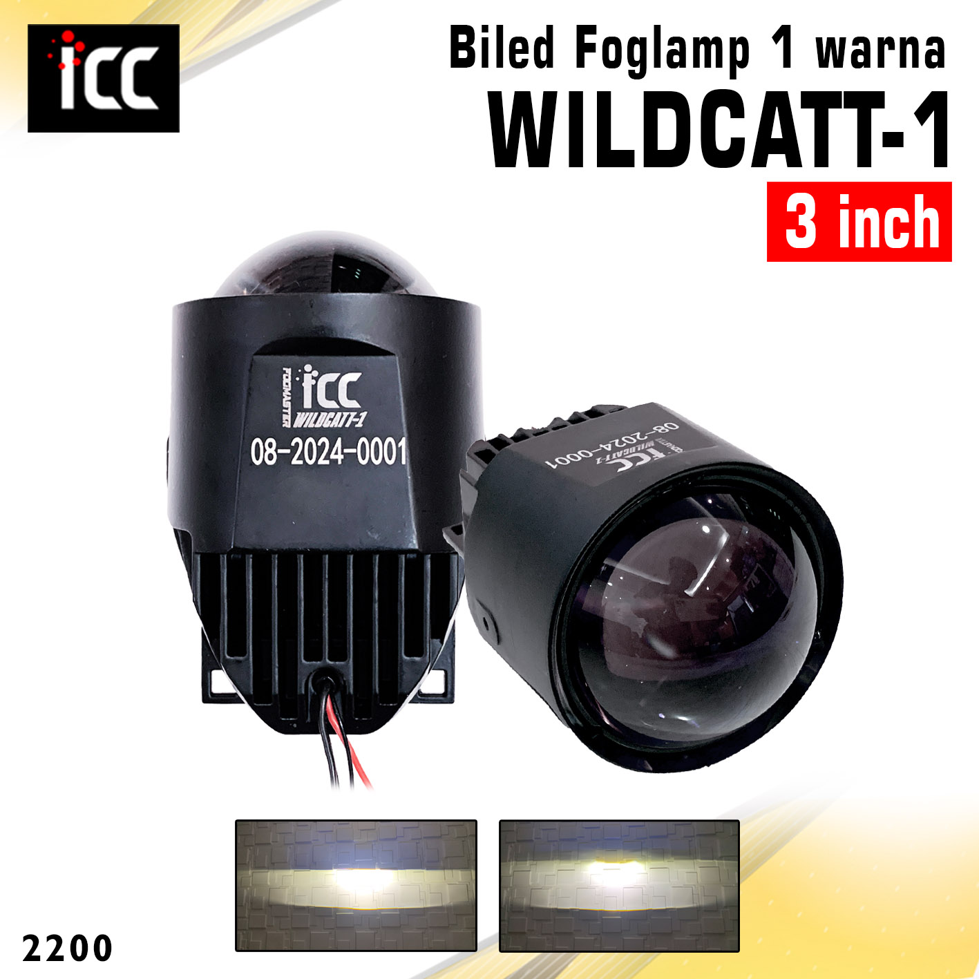 Biled Foglamp 1 warna  Wildcatt-1 merk ICC