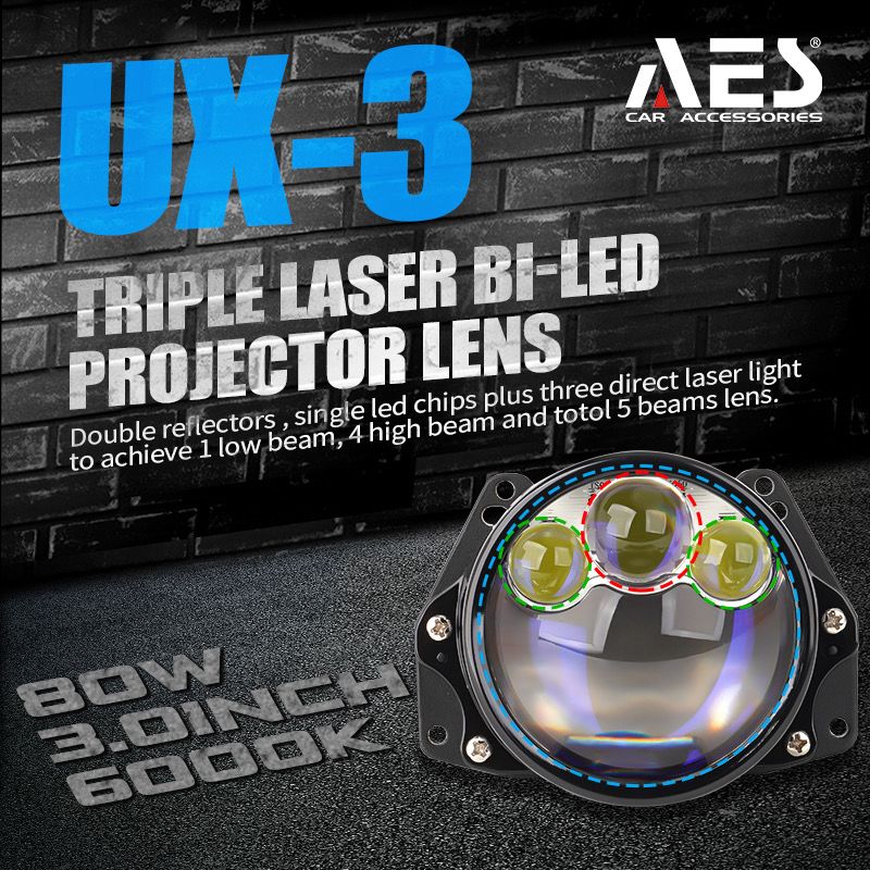 BILED UX-3 AES 3" Triple Laser