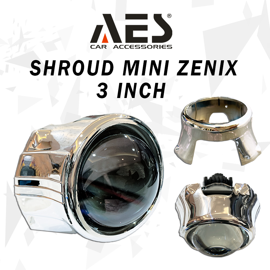 Shroud ZENIX 3 inch Hitam & Chrome